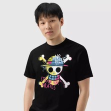 One Piece Jolly Roger Graffiti Tişört