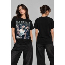 Ateez Mingi Team Member T-Shirt Regular Fit Black Unisex K-Pop Shirt Korean Pop Music Fan Gift Streetwear