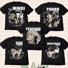Ateez World Tour Members Golden Hour Team Member Merch T-Shirt Limited Edition