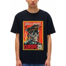 Megadeth Istanbul Merch 2026 Europe Tour Relaxed %100 Pamuk T-Shirt