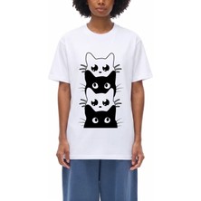 Cats Join The Club, Kedi T-Shirt, Premium Kalın Kumaş, %100 Pamuk