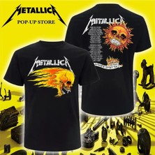 Metallica Merch M72 World Tour 2026 Flaming Skull Tour 94 T-Shirt