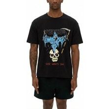 Kanye West Merch Yeezus Album Cover 2026 Unisex Relaxed Siyah T-Shirt