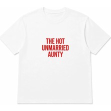 The Hot Unmarried Aunty Baskılı Oversize Unisex T-Shirt