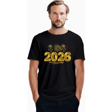 Z zepplin Happy New Year 2026 Magic Siyah Tişört