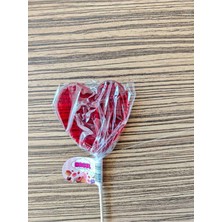 Hasel Şekerleme Kalpli Sosyete Şekeri 10 Adet Lolipop 14 Şubat Sevgili Hediye