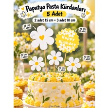 Hiras Dizayn Papatya Konsept Büyük Pasta Kürdanı Pasta Süsü Cupcake Pasta Doğum Günü Süsleri 7 Parça
