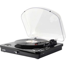 Umie Umıe Bemol Siyah Piano Kaplama 10W Bt In, Bt Out, Rca, USB Özellikli Nostaljik Pikap