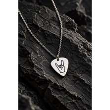 Nalia Takı Gitar Pena Gümüş Kolye