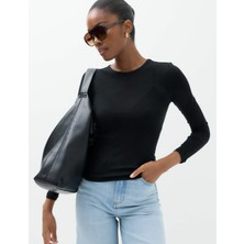 Marks & Spencer Yün Karışımlı Uzun Kollu T-Shirt
