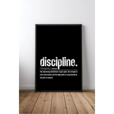 Discipline Definition Ingilizce Motivasyon Sözü No 1 Çerçeveli Mdf Tablo Poster Ofis Hediye