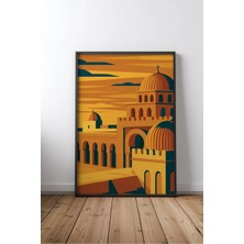Cami ve Islam Mimarisi No 92 Çerçeveli Mdf Tablo Poster Salon Duvar Dekoru Hediye