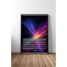 Pale Blue Dot Soluk Mavi Nokta Dünya Uzay No 2 Çerçeveli Mdf Tablo Poster Salon Duvar Dekoru Hediye