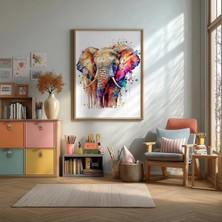 Fil Çerçeveli Mdf Tablo Poster Çocuk Odası Duvar Dekoru Hediye