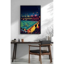 Belçika Futbol Taraftarları Çerçeveli Mdf Tablo Poster Salon Duvar Dekoru Hediye