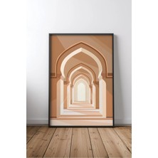 Cami ve Islam Mimarisi No 3 Çerçeveli Mdf Tablo Poster Salon Duvar Dekoru Hediye
