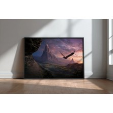 Sentinel Fantastik Bilim Kurgu Sanat Çerçeveli Mdf Tablo Poster Salon Duvar Dekoru Hediye