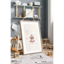 Yıldızları Sayan Çerçeveli Mdf Tablo Poster Çocuk Odası Duvar Dekoru Hediye