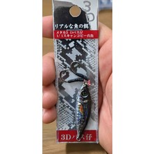 Holografik 3D Metal Jig Suni Balık Yemi – Siyah Gümüş Renkli Gerçekçi Balık Görünümlü Çift Iğneli Çek Sahtesi