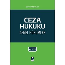 Adalet Yayınevi Ceza Hukuku Genel Hükümler