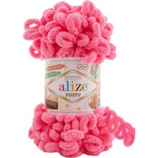 Alize Puffy (5 Adet) 185 Canlı Pembe Renk El Örgü Ipliği