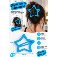 Act Yıldız Toka - Big Hair Clip 15 cm (Açık Mavi)