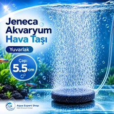Jeneca Akvaryum Hava Taşı - Yuvarlak - 5.5 cm - Güçlü Hava Çıkışı - Uzun Süreli Kullanım