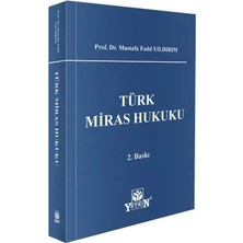 Yetkin Hukuk Yayınları Türk Miras Hukuku
