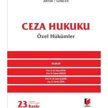 Adalet Yayınevi Ceza Hukuku Özel Hükümler