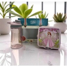 Hane216 Beslenme 2'li Set Resimli Beslenme Kutusu ve 530 ml Matara Seti ,sızdırmaz,bpa Içermez