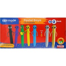 Kids Mode Kidsmode Yağlı Pastel Boya Altıgen 12+2 Renk Yağlı Pastel Boya