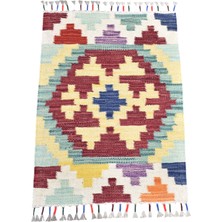 Kilim Antik El Dokuma Tasarım Cerit Yörükleri Meşhed Iran Yün Kilim 1913 - Yeni - Çok Renkli