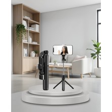 Kablosuz Bluetooth Selfie Çubuğu 360° Dönebilir Başlık