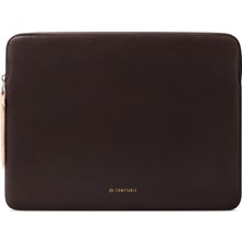 Str Store iPad Air 13" M3 2025, iPad Pro 13" M4 2024 ile Uyumlu Tablet Kılıfı Sihirli Klavye ve Kalem Tutuculu - Pu Deri Çanta Ince Koruyucu Kılıf - Çikolata