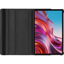 Str Store Xiaomi Redmi Pad 2 2025 ile Uyumlu Kılıfı Suni Deri 2 Farklı Stand Olabilen Darbe Korumalı 360 Dönebilen Tablet Kılıfı Siyah