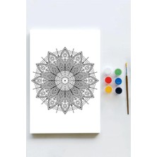 Mandala Tuval Kanvas Tablo Boyama Hobi Seti 13 50X70CM