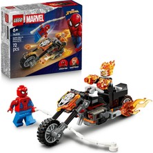 LEGO Marvel Örümcek Adam, Ghost Rider Motosikletine Karşı 76335-6 Yaş ve Üzeri Çocuklar Için