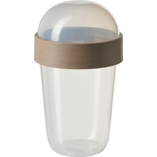 Str Store Splıtterny Atıştırmalık Kabı, Polipropilen Plastik, Açık Gri-Kahverengi, 300 ml
