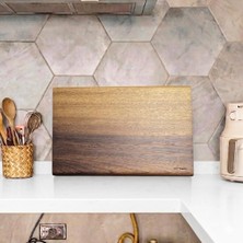 F&amp;s Woodart Iroko Tek Parça - Yekpare - Masif Doğal Ağaç Ahşap Büyük Boy 40 x 27,5 cm Ke