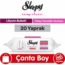 Str Store Easy Clean Lilyum Buketi Yüzey Temizlik Havlusu Çanta Boy 20 Yaprak