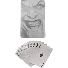 Str Store Silver Joker Iskambil Kağıdı Kaygan Plastik Su Geçirmez Oyun Kağıdı CIN884SLV