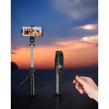 Selfie Çubuğu Bluetooth Bağlantılı 360 Derece Dönebilen