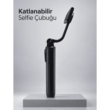 Uzaktan Fotoğraf Çekimi Için Döndürülebilir Telefon Tutuculu Selfie Çubuğu