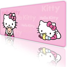 Str Store Hello Kitty Oyun Gaming Klavye Mouse Pad Masa Matı 70X30 cm