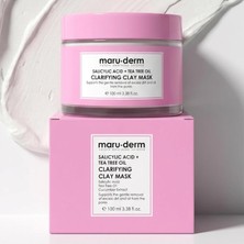 Str Store Maruderm Salisilik Asit + Çay Ağacı Yağı Kil Maskesi – Siyah Nokta ve Gözenek Görünümü Karşıtı Arındırıcı Vegan Yüz Maskesi, 100 ml
