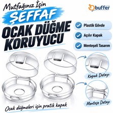 Uravas Store Ergonomik Isıya Dayanıklı Plastik Ocak Düğmesi Koruma Seti