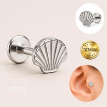 Str Store Titanyum Piercing Shell Deniz Kabuğu Helix Kulak Burun Flat Conch Tragus Piercingi