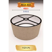 Uravas Store Şık Vizon Lambader Başlığı 35 cm Modern Dekor