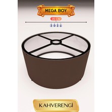 Uravas Store Şık Kahverengi Lambader Başlığı 35 cm Mega Boy