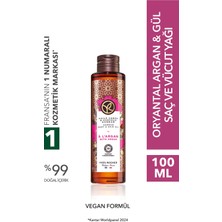 Yves Rocher Saç ve Vücut Yağı - Nemlendirici Besleyici Oryantal Argan Gül - VEGAN-100ML